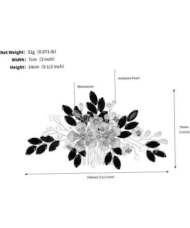 Beaupretty Bridesmaid Hair Accessories pearl flower comb bride headdress Bride hair side comb wedding supplies Wedding hair crystal hair charms bridal head decor bridesmaid rhinestones hair - Buy Online on GoSupps.com