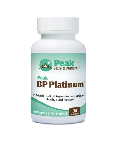 Peak BP Platinum from Peak Pure & Natural is a Blood Pressure Supplement - Blood Pressure & Circulation - Cardio Supplement for Heart Health - MegaNatural-BP Grape Seed - 30 Capsules