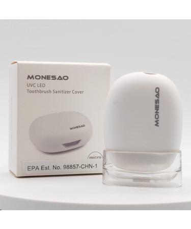 MONESAO Toothbrush Sanitizer - UVC Sterilizer with Holder - Rechargeable Cleaner Case for Electric & Manual Toothbrushes (White) - Buy Online on GoSupps.com