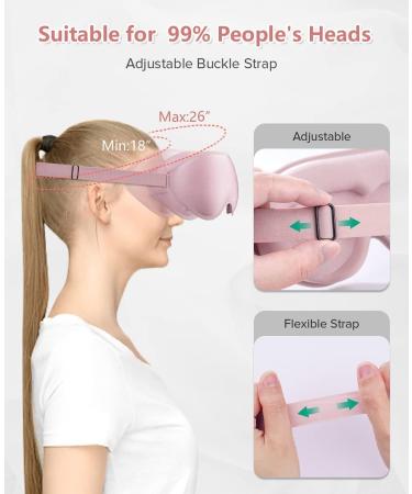 3D Contoured Sleep Mask for Women Men - 99% Blackout Eye Covers - Comfortable & Adjustable - Perfect for Travel and Lash Extensions - Pink - Buy Online on GoSupps.com
