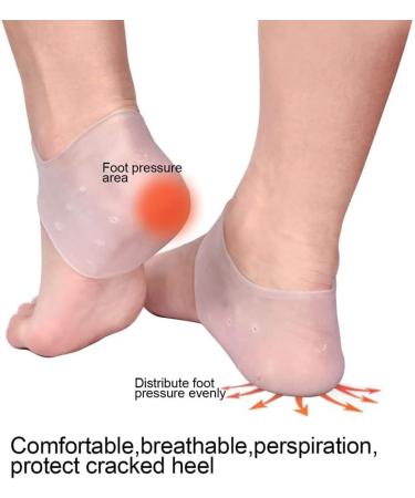 Gel Heel Protectors 2 Pairs Silicone Heel Sleeves - Great for Heel Pain Dry Cracked Heels Achilles Tendinitis for Men & Women - Buy Online on GoSupps.com