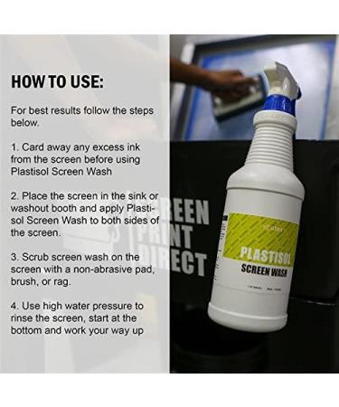 Ecotex Plastisol Screen Wash (Quart - 32oz.)- For Use in Sink and on Screen Printing Press - Degreaser and Degradant Cleaner for Screen Printing Inks - Silk Screen Ink Remover for Plastisol Ink on Mesh 32 Fl Oz (Pack of 1) - Buy Online on GoSupps.com