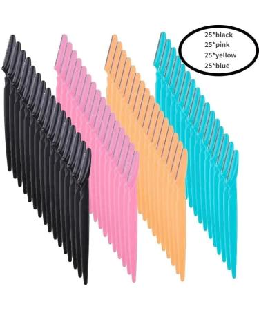 100PCs Blue Eyebrow Trimmer Blades - Portable Face Razor for Women | Ultimate Hair Removal Solution - Buy Online on GoSupps.com