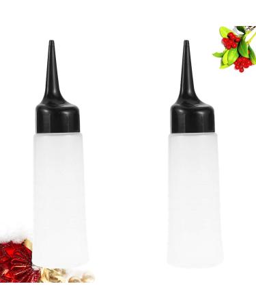 2 Pack Hair Dye Bottles | Refillable Shampoo & Dry Cleaning Containers for Salon - Black & White - Buy Online on GoSupps.com