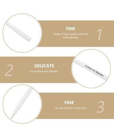 COLLBATH 1pc Coloring Pen Edible Ink Pens Food Coloring Markers Fine Tip Markers Cake Marker Plastic White - Buy Online on GoSupps.com
