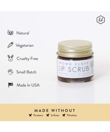 Natural Lip Exfoliator Scrub | Organic Coconut Oil Brown Sugar & Honey for Soft Moisturized Lips | Gentle Repair for Chapped Skin - Buy Online on GoSupps.com
