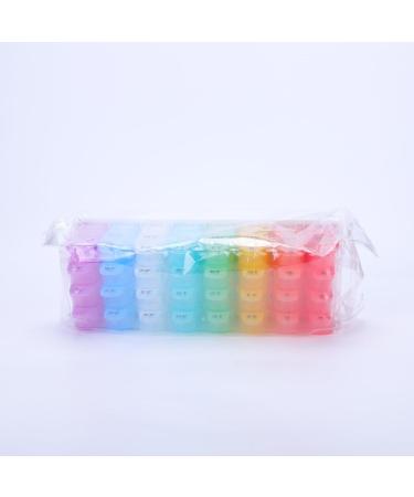 Monthly Pill Box Organizer - 2 Times a Day AM PM Medicine Box with 32 Compartments - Easy Open Design for Children, Elderly, and Arthritic Hands - Colorful - Buy Online on GoSupps.com