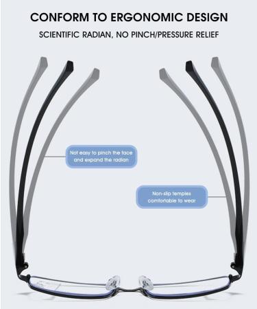 Buy Vevesmundo Self-Tinting Reading Glasses | Multifocal Blue Light Filter Eyewear for Men & Women | 2.5x Magnification Sun Protection & Style - Buy Online on GoSupps.com
