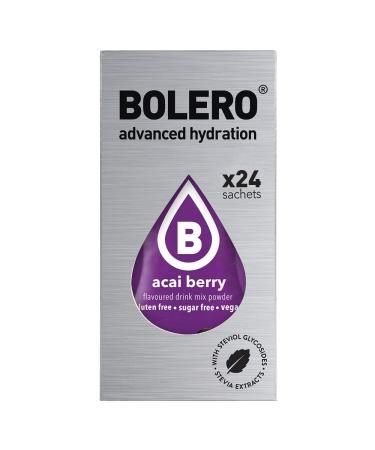 Bolero ACAI BERRY 24x3g | Sugar-free juice powder, sweetened with stevia + vitamin C | Suitable for children and diabetics | Gluten-free and suitable for vegans | Taste