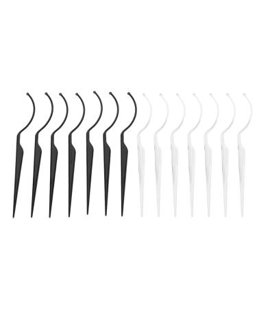 14Pcs False Eyelashes Display Stick Set - Eyelash Applicator & Extension Support Tools for Grafting Effect - Ideal for Eyelash Salons (Black & Clear - Buy Online on GoSupps.com