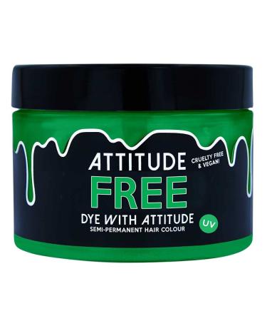 Attitude Holland Attitude Hair Dye | Vegan and cruelty-free semi-permanent hair dye with conditioner | Vibrant hair color for all hair types | Locally Produced | Color conditioner | Free UV Green | 135 ml