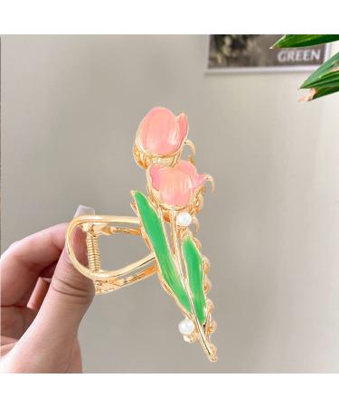 3 Pcs Tulip Flower Hair Claw Clips - Fashion Hair Accessories for Girls - Set of 2 - Buy Online on GoSupps.com