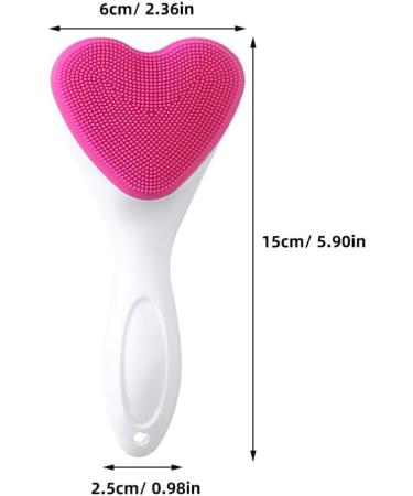 PATKAW Manual Face Brush Cleansers Love Heart Shaped Exfoliating Brush Face Cleansing Brush Face Scrubber Face Washing Brush for Women Makeup Dead Skin - Buy Online on GoSupps.com