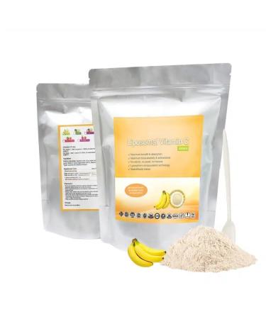 Vitamine C liposomale + poudre d'extrait standardis de banane - Poudre 150g pur 100% naturel sans additif - Pour soupe smoothies caf boissons p tisseries