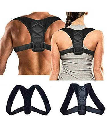 Straightener Back Corrector Posture Corrector upper Shoulder Back Support Brace Belts slouch Corrector For Women Man Pain Relief Maintaining Right Black Black XL