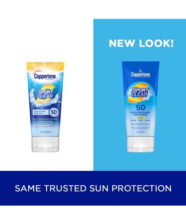 Coppertone SPF 50 Sport Clear Sunscreen 5 oz Tube (148ml) - Pack of 3 - Buy Online on GoSupps.com