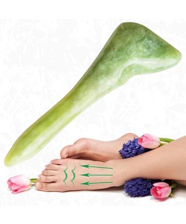 Jade Acupressure Gua Sha Scraper | Trigger Point Massage Tool for Body Relaxation & Pain Relief - International Shipping Available - Buy Online on GoSupps.com