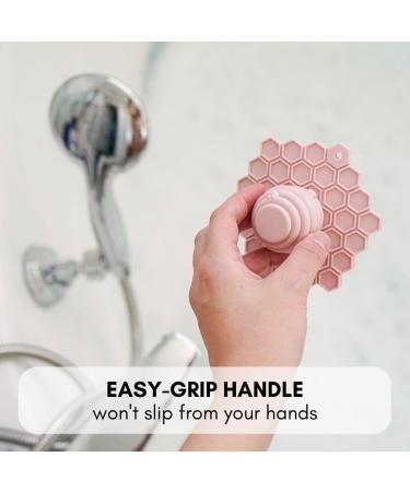 Big ScrubBEE Silicone Scrubber with Easy-Grip Handle - Rose | Soft Gentle Cleansing | 100% FDA Grade | 1 Count - Buy Online on GoSupps.com