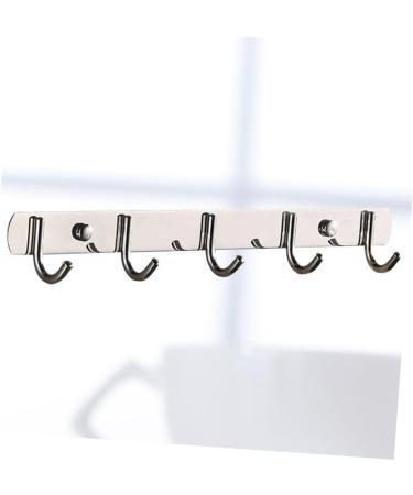 Angoily 3pcs 5 Kitchen Hooks Pegs Coat Hangers 5 Pegs Door Back Hooks Over The Door Hangers mediumx3pcs Silverx3pcs - Buy Online on GoSupps.com