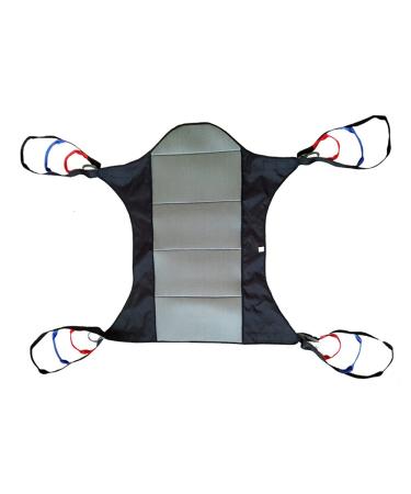 Full Body Patient Lift Toileting Sling Mesh Sling for Shower Home Use Electric Transfer Belt Reusable Professional Sitting Transfer Belt Lift Sling for Patient Elderly Black