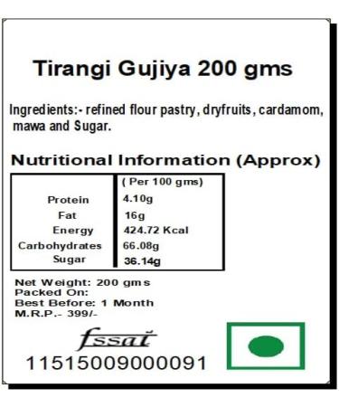 Ghasitaram Gift Holi Sweets Holi Gifts Holi Hamper Tirangi Gujiya 200 GMS |Gift for Diwali Holi Rakhi Valentine Christmas Birthday Anniversary Her Him| - Buy Online on GoSupps.com