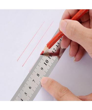 15cm 6 Inch Silver Stainless Steel Straight Ruler Precision Double Sided Drafting Metal Rulers for Measuring Tool Construction Rulers - Buy Online on GoSupps.com
