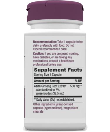 Nature's Way Asian Ginseng 60 Count - Standardized Herbal Supplement - Buy Online on GoSupps.com