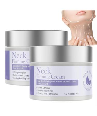 Neck and Décolleté Firming & Lifting Cream, 2PC Anti-Aging Neck Moisturizer to Tighten Sagging Skin, Double Chin Cream, Anti-Wrinkle Neck Cream for Women, Anti Aging Neck Cream