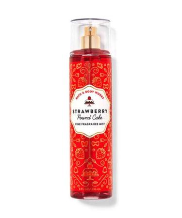 Bath & Body Works (8 fl.oz /236 mL) Strawberry Pound Cake Fragrance Mist (Packaging Design Varies)