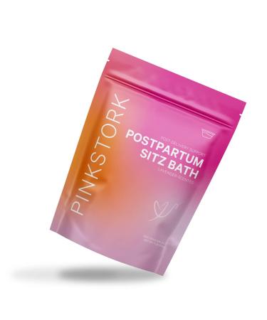 Pink Stork Postpartum Sitz Bath Soak: Dead Sea Salt for Perineal Care + Cleansing, Postpartum Recovery, Labor + Delivery Essentials, Postpartum Essentials, Women-Owned, Lavender Scented, 1 lb