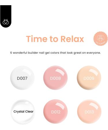 Beetles Gel Nail Polish 6 Colors Builder Gel Set - 8 in 1 Strengthener, Clear & Nude Pink Milkly Hard Gel, Extension Base & Rhinestone False Nail Tips - Nail Art Design Kit for Pink Christmas - 4 Sheer Peach Shades - Buy Online on GoSupps.com