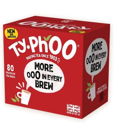 Typhoo Tea Bags - 80 Pack - Buy Online on GoSupps.com