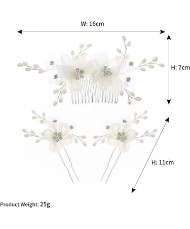 Beaupretty 1 Set comb plate hairpin Rhinestone Hair Clips rhinestone hair comb flower hair stick flower hair fork pearl hair accessories bridal rhinestone insert comb Leaves fabric bride leaf - Buy Online on GoSupps.com