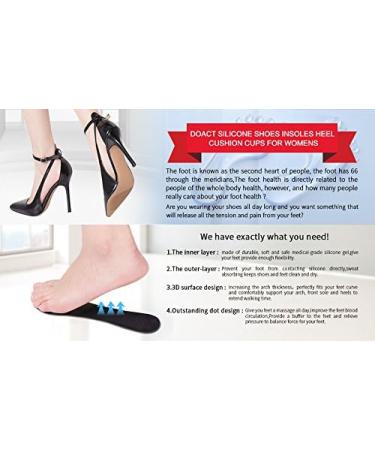 3/4 Arch Support Gel Insoles for High Heels - Non-Slip Silicone Cushion Inserts for Women's Shoes - Buy Online on GoSupps.com
