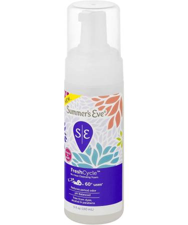 Summer's Eve FreshCycle No-Rinse Cleansing Foam - Reduces Period Odor | 5 oz | Buy Now for Freshness - Buy Online on GoSupps.com