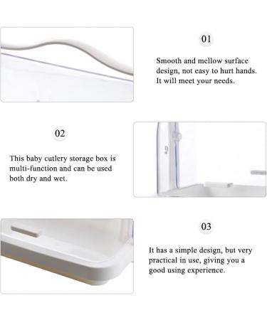 Cabilock Milk Bottle Drying Box - White 25.5x24.5cm | Feeding Bottle Storage Organizer - Buy Online on GoSupps.com