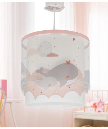 Dalber lamp children's room children's lamp pendant lamp ceiling lamp children ceiling lamp children's room whale dreams whale pink animals 61172S E27