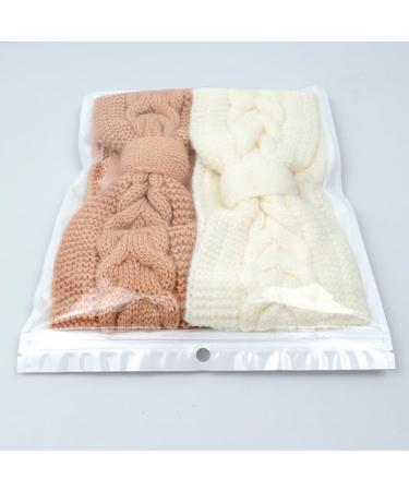 Kavya Winter Headbands for Women's Hair Knitted Headband Soft Lining Cable Ear Warmers Comfy Ear Muffs Crochet Ladies Head Band Ski Walks Gifts for Women Girl White - Buy Online on GoSupps.com