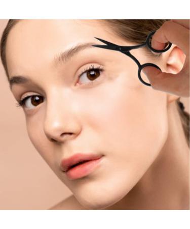 YJSStriving Eyebrow and Eyelash Trimmer Scissors - Sharp Mini Scissors for Hair, Mustache, Beard - Black - Buy Online on GoSupps.com