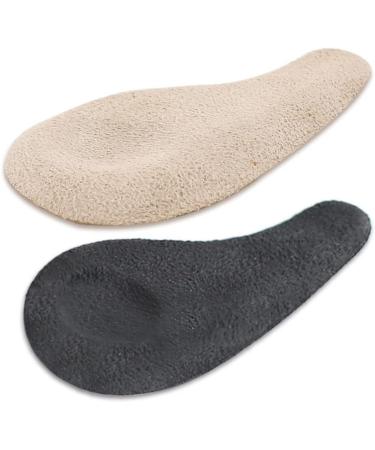 FOMIYES Half Heel Insoles - 2 Pairs Chic Shoe Pads for Comfort & Heel Correction | Black 10x5.5cm - International Shipping - Buy Online on GoSupps.com