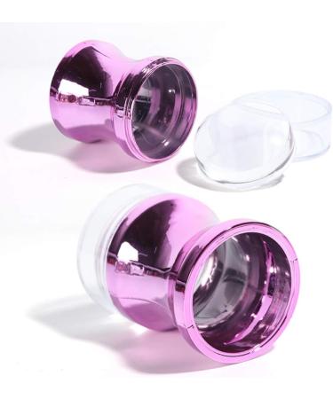 Nail Art Stamper 1Pcs Metal Handle Nail Art Stamper Clear Silicone Heads Nail Stamping DIY Soft Nail Art Stamping Template Nail Art Print Tool Accessories for Personal or Salon Use(Purple) - Buy Online on GoSupps.com