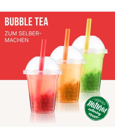 Inspire Food Bubble Tea Pearl Set - 3-Pack Popping Boba | Vegan & Gluten-Free Strawberry Mango Green Apple Tapioca Pearls - 450g Each - Buy Online on GoSupps.com