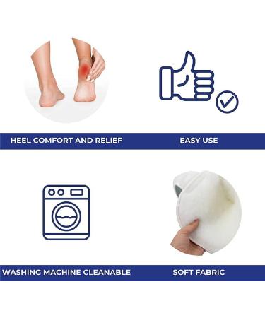 Mobiclinic Anti-Decubitus Heel Cushion - Adjustable Washable Pressure Relief Pillow for Left Elbow & Heel - European Brand - White - Buy Online on GoSupps.com