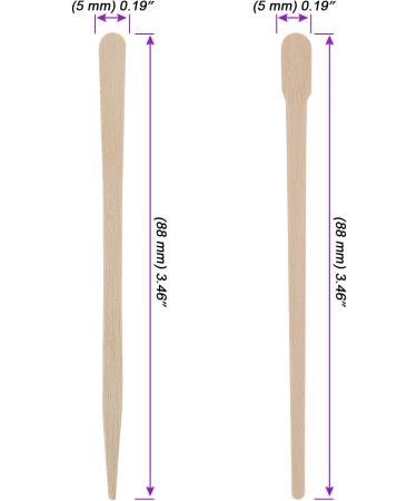 JOIKIT 2000 PCS Eyebrow Wax Sticks 2 Style Wooden Wax Spatulas Wood Wax Applicator Stick for Face Eyebrow - Buy Online on GoSupps.com
