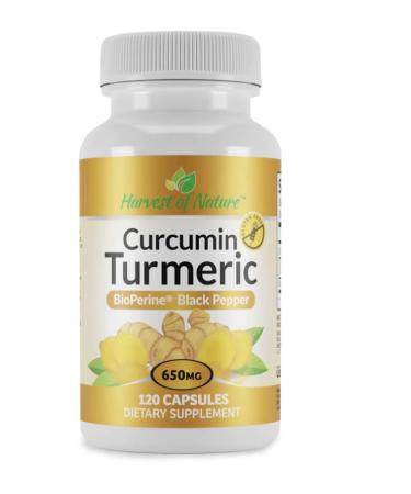 Harvest of Nature Turmeric Curcumin - 650 mg - 120 Capsules - 2-Pack