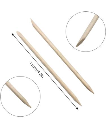 BetterJonny 300 Pieces 4.5 inch Nail Cuticle Pusher Nail Art Orange Wood Stick Sticks Cuticle Pusher Remover Manicure Pedicure Tool - Buy Online on GoSupps.com