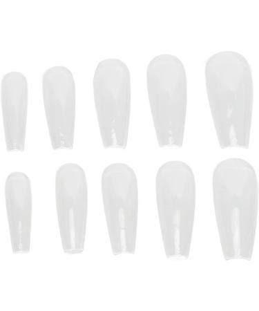 Artificial Nail Tips 504 Pieces Transparent Clear Artificial Nails Trendy for Valentine's Day (01#) - Buy Online on GoSupps.com