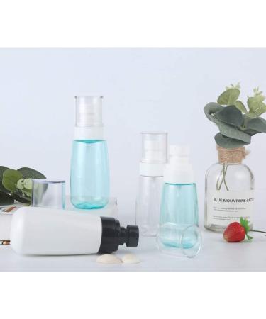 2 oz Travel Size Leakproof Pump Bottles - BPA-Free Refillable Containers for Lotion, Liquid Soap, Essential Oils - Clear Pink Blue - Buy Online on GoSupps.com