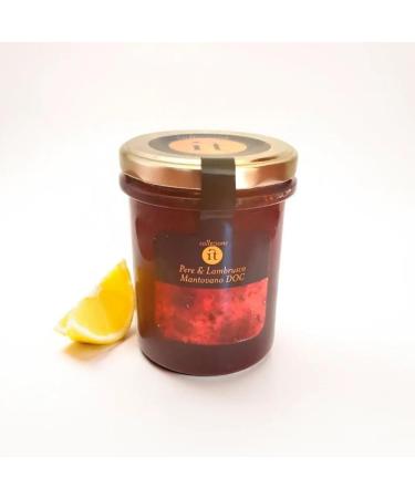  collezione it Handmade Jam of Pears and Lambrusco Mantovano DOC 220 g - Buy Online on GoSupps.com