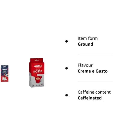 Lavazza Crema e Gusto Arabica and Robusta Dark Roast Ground Coffee 250 g (pack of 8) & Qualita Rossa Arabica and Robusta Medium Roast Ground Coffee 250 g (Pack of 12) Crema e Gusto + Medium Roast Ground Coffee 250 g  - Buy Online on GoSupps.com